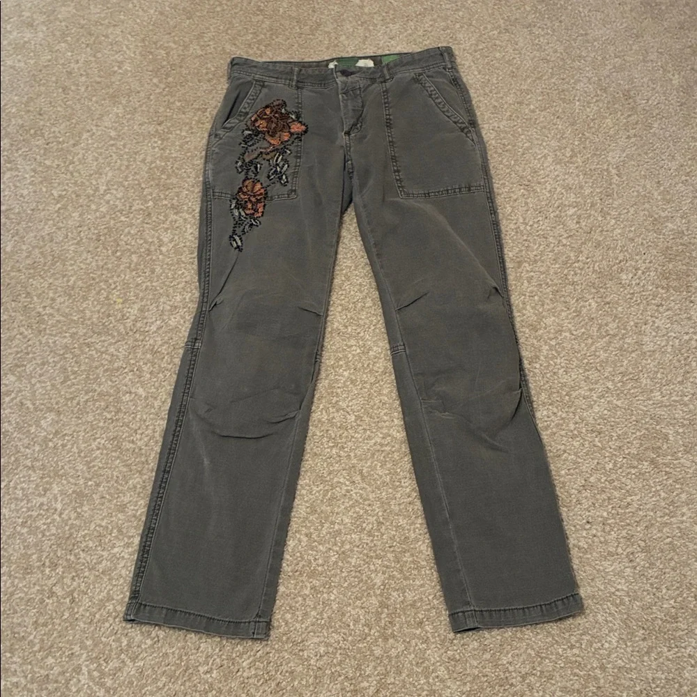 Anthropologie The Wanderer Beaded Denim Pant - 25